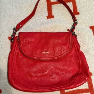 Kate Spade Red Leather Shoulder Bag